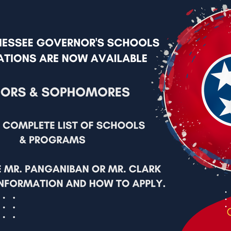 Tennessee Governor's Schools Applications are Available